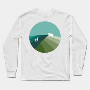 Simplified Farming Landscape Long Sleeve T-Shirt